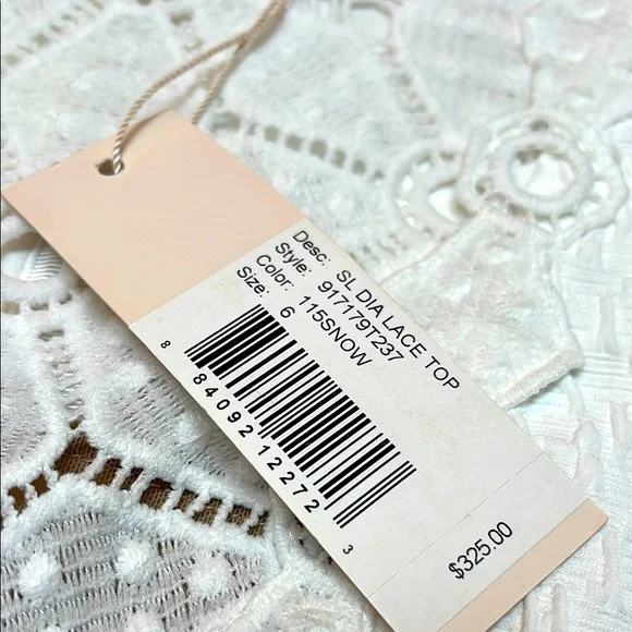 Rebecca Taylor - White Lace Top- NEW w/Tags - Picture 4 of 16